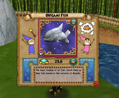 All the world may be a stage, but the Sharkspeare only performs in Wizard City. . Origami fish wizard101